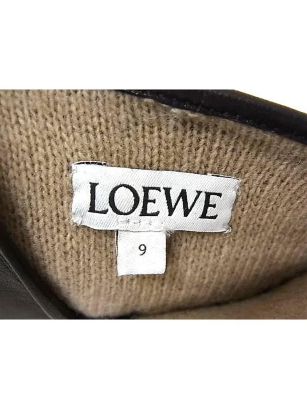 Loewe Anagram Leather Gloves Cold Dark Brown